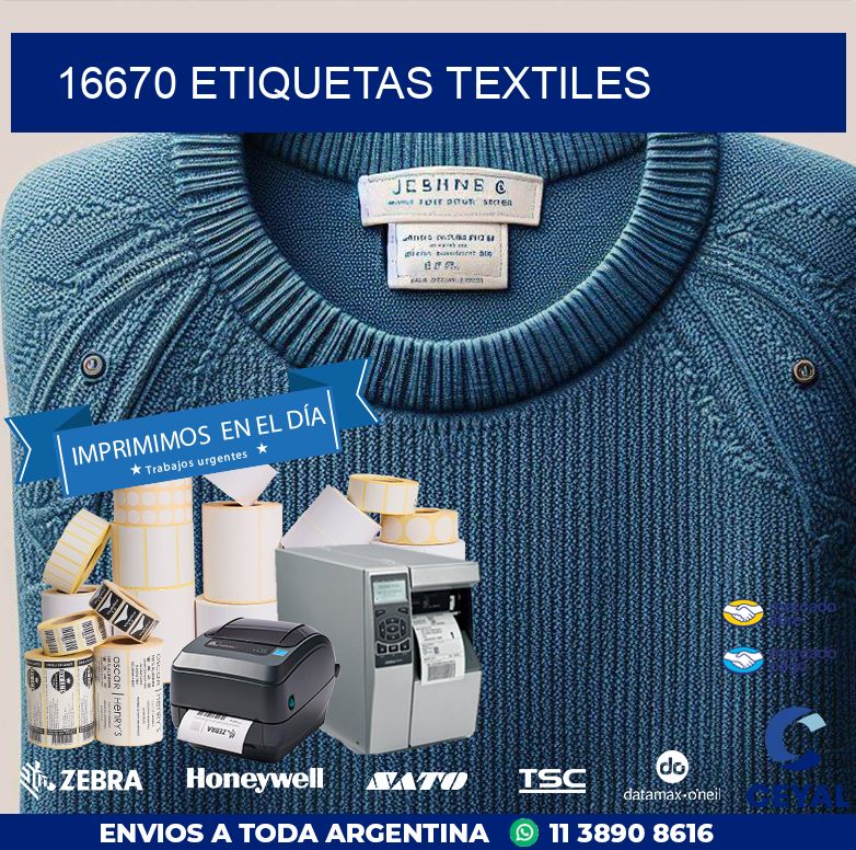 16670 ETIQUETAS TEXTILES
