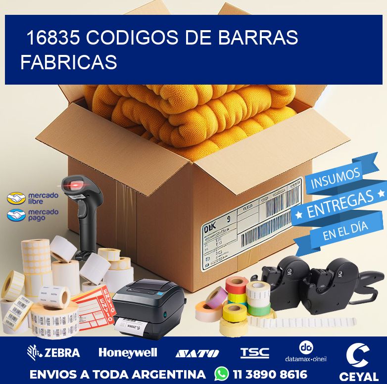 16835 CODIGOS DE BARRAS FABRICAS