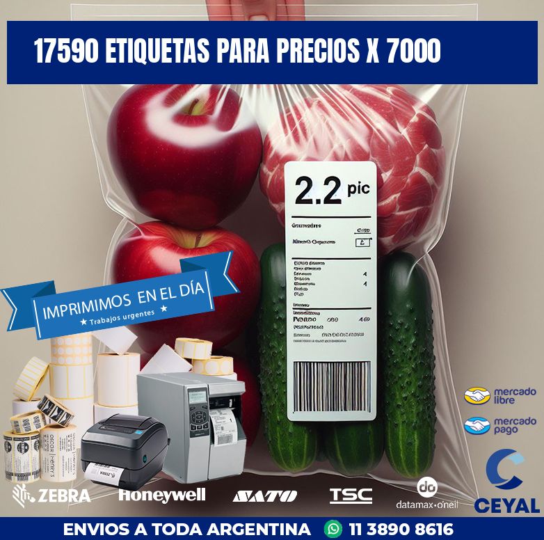 17590 ETIQUETAS PARA PRECIOS X 7000