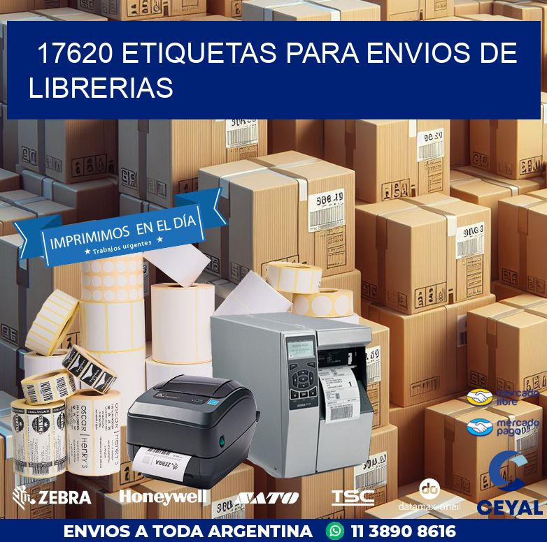 17620 ETIQUETAS PARA ENVIOS DE LIBRERIAS