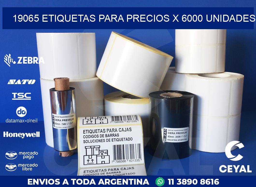19065 ETIQUETAS PARA PRECIOS X 6000 UNIDADES