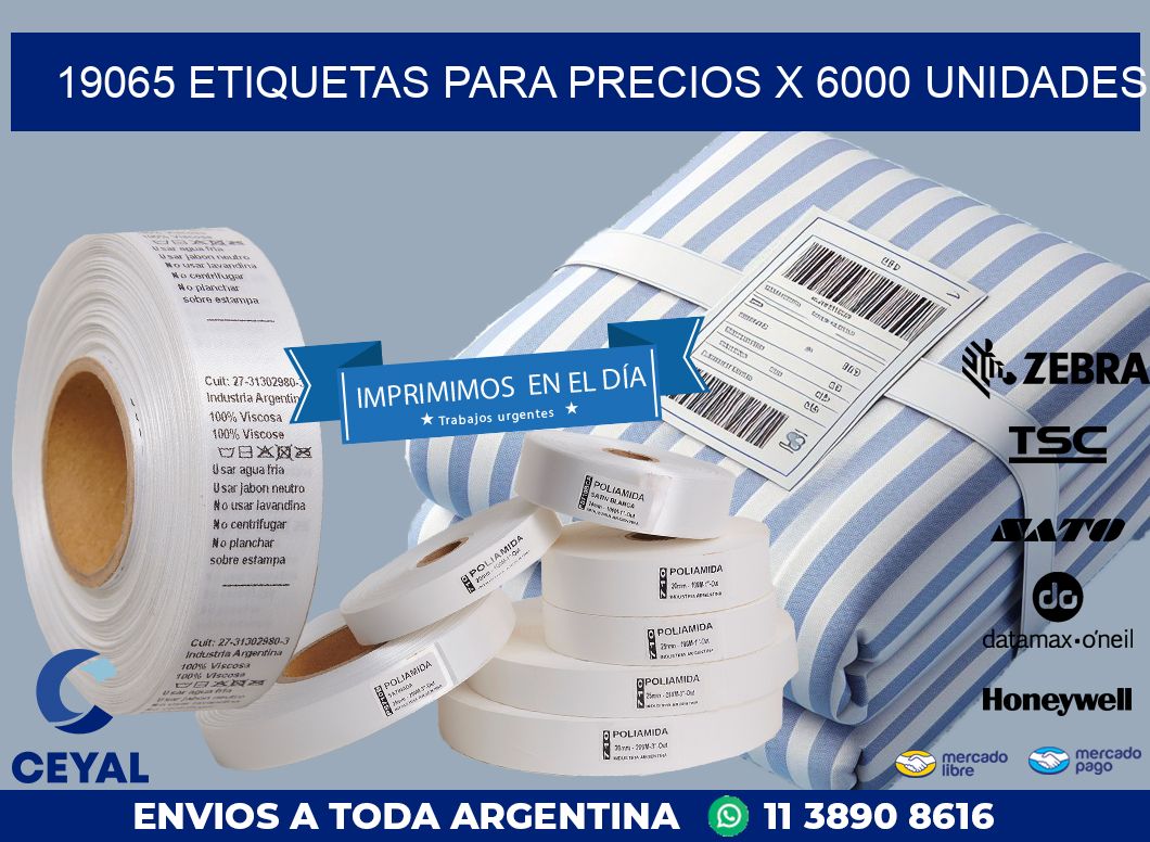 19065 ETIQUETAS PARA PRECIOS X 6000 UNIDADES