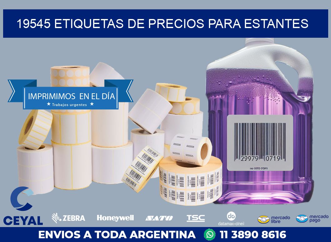 19545 ETIQUETAS DE PRECIOS PARA ESTANTES