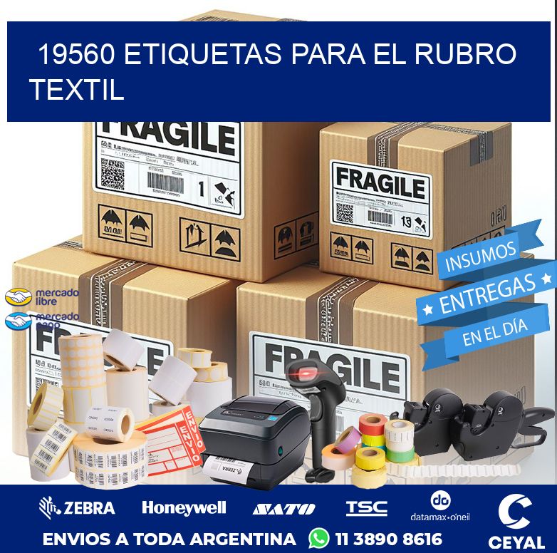 19560 ETIQUETAS PARA EL RUBRO TEXTIL