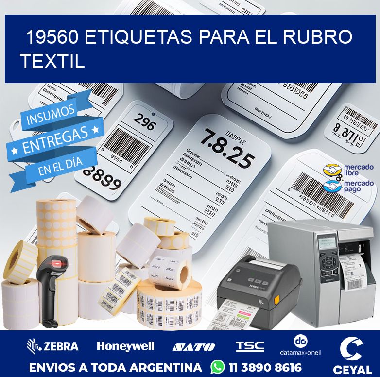 19560 ETIQUETAS PARA EL RUBRO TEXTIL