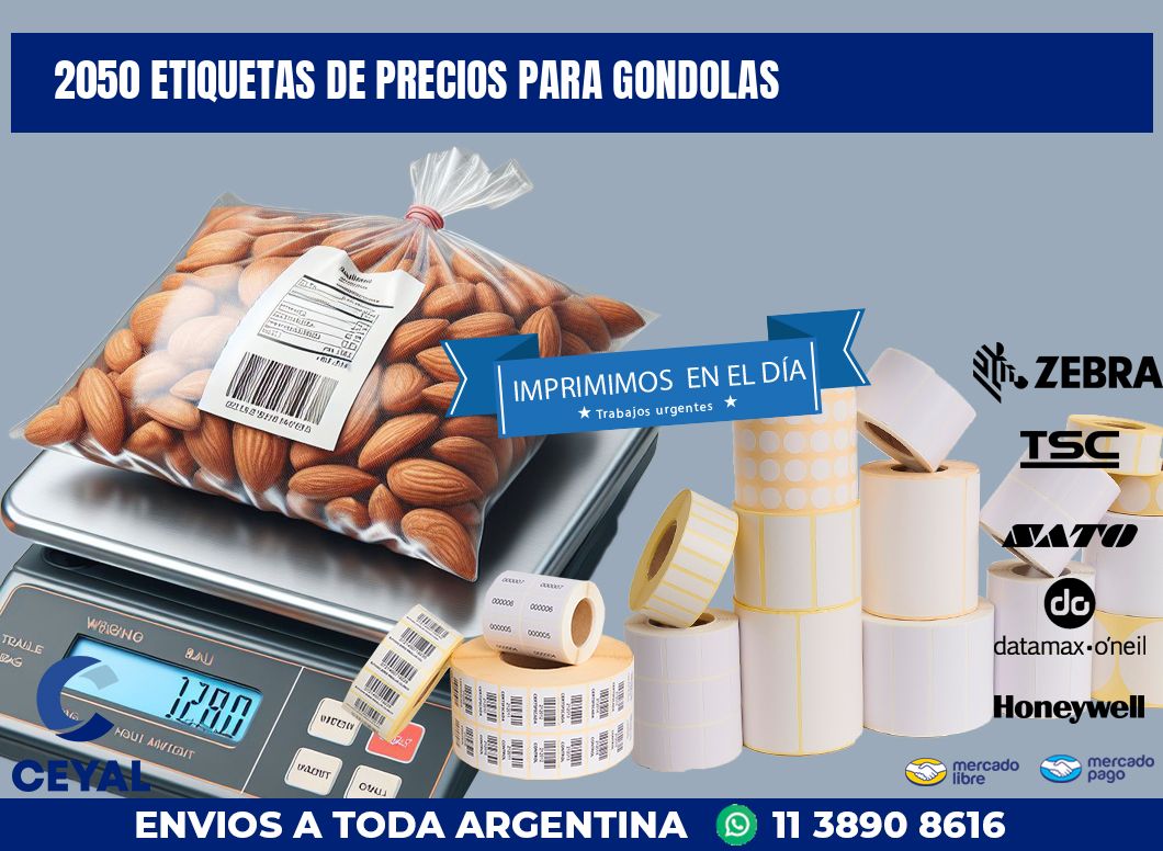 2050 ETIQUETAS DE PRECIOS PARA GONDOLAS