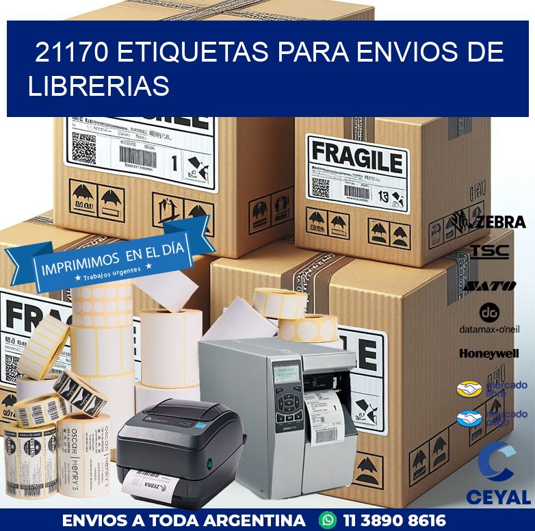 21170 ETIQUETAS PARA ENVIOS DE LIBRERIAS