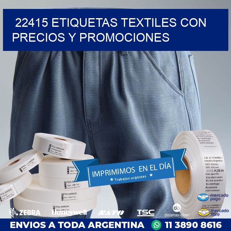 22415 ETIQUETAS TEXTILES CON PRECIOS Y PROMOCIONES