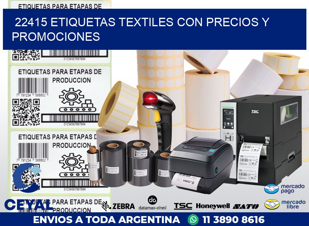 22415 ETIQUETAS TEXTILES CON PRECIOS Y PROMOCIONES