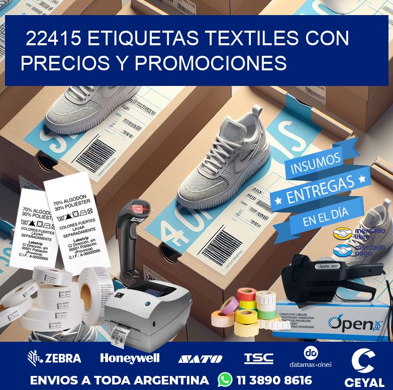 22415 ETIQUETAS TEXTILES CON PRECIOS Y PROMOCIONES
