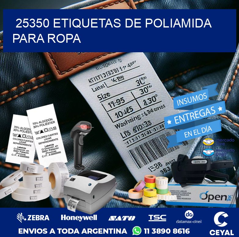 25350 ETIQUETAS DE POLIAMIDA PARA ROPA