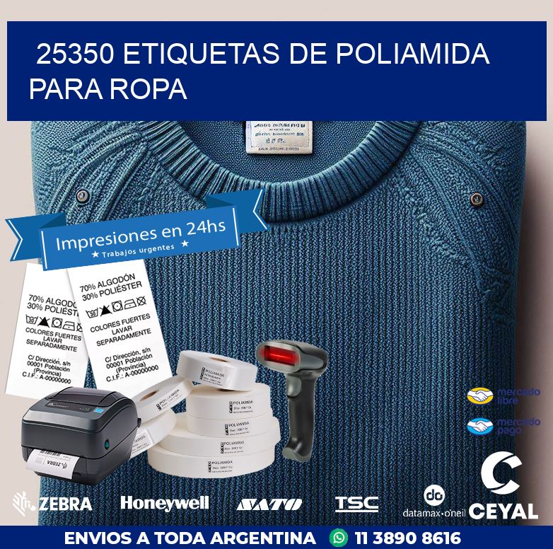 25350 ETIQUETAS DE POLIAMIDA PARA ROPA