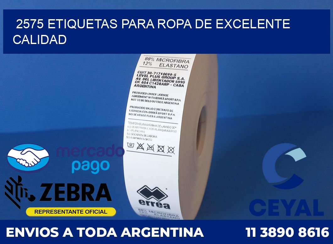 2575 ETIQUETAS PARA ROPA DE EXCELENTE CALIDAD