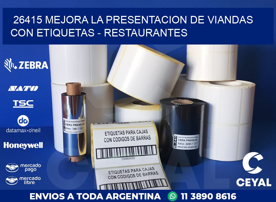 26415 MEJORA LA PRESENTACION DE VIANDAS CON ETIQUETAS - RESTAURANTES