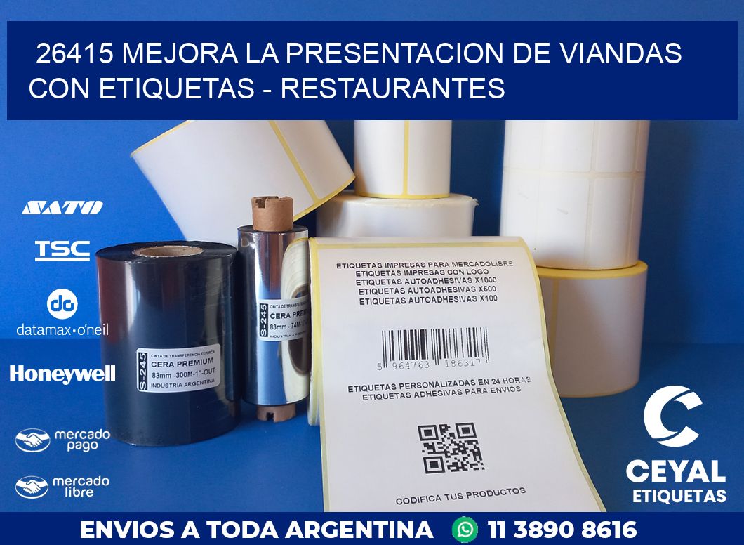 26415 MEJORA LA PRESENTACION DE VIANDAS CON ETIQUETAS – RESTAURANTES