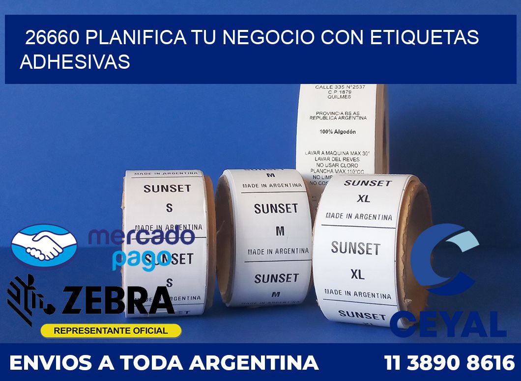 26660 PLANIFICA TU NEGOCIO CON ETIQUETAS ADHESIVAS