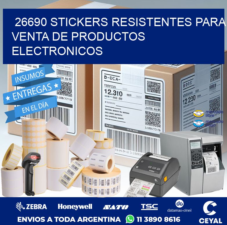 26690 STICKERS RESISTENTES PARA VENTA DE PRODUCTOS ELECTRONICOS