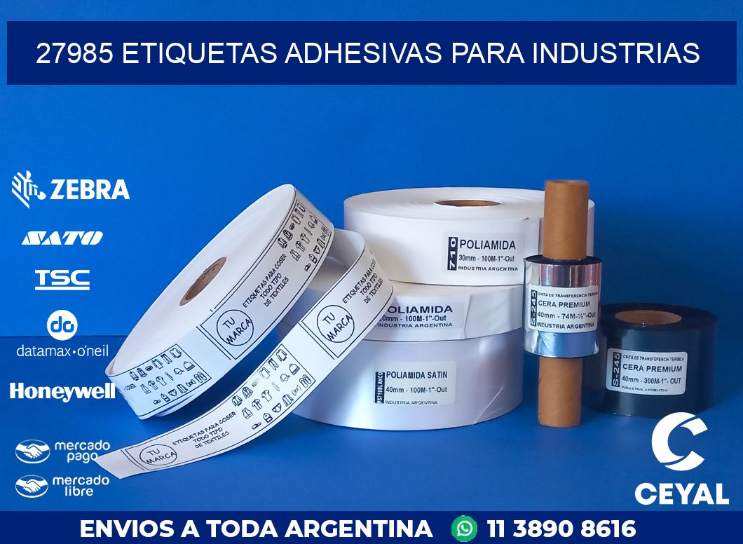 27985 ETIQUETAS ADHESIVAS PARA INDUSTRIAS