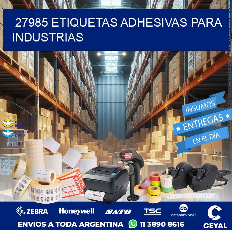 27985 ETIQUETAS ADHESIVAS PARA INDUSTRIAS