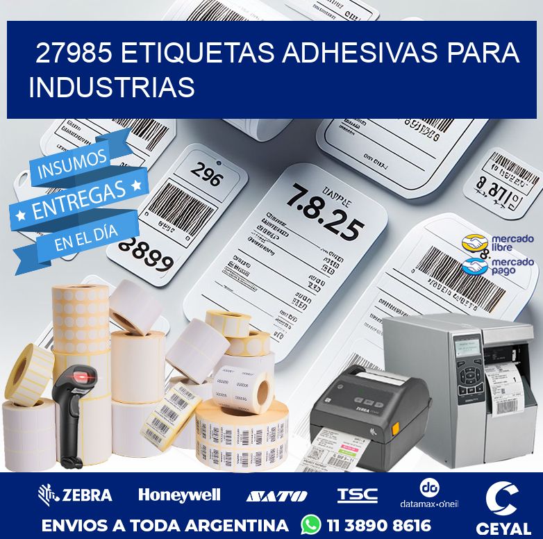 27985 ETIQUETAS ADHESIVAS PARA INDUSTRIAS