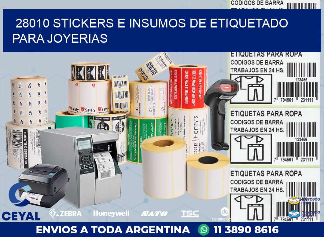 28010 STICKERS E INSUMOS DE ETIQUETADO PARA JOYERIAS