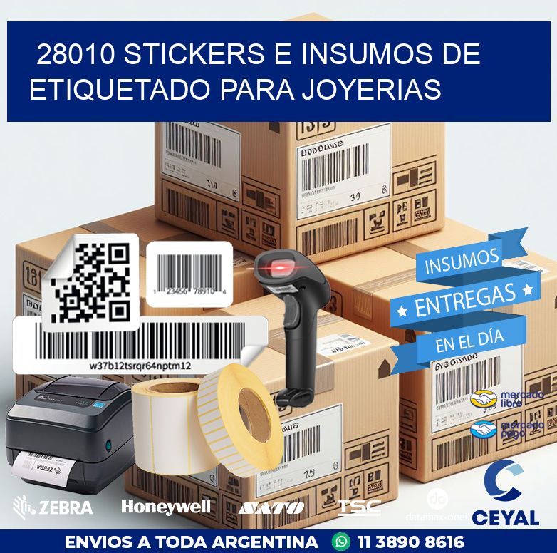28010 STICKERS E INSUMOS DE ETIQUETADO PARA JOYERIAS