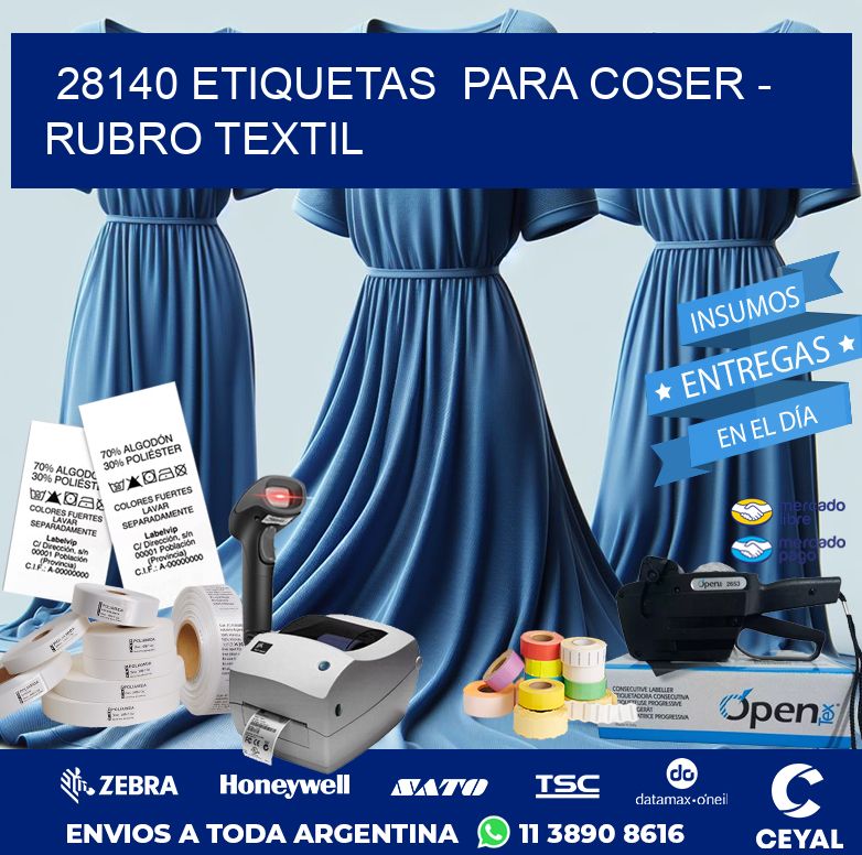 28140 ETIQUETAS  PARA COSER – RUBRO TEXTIL