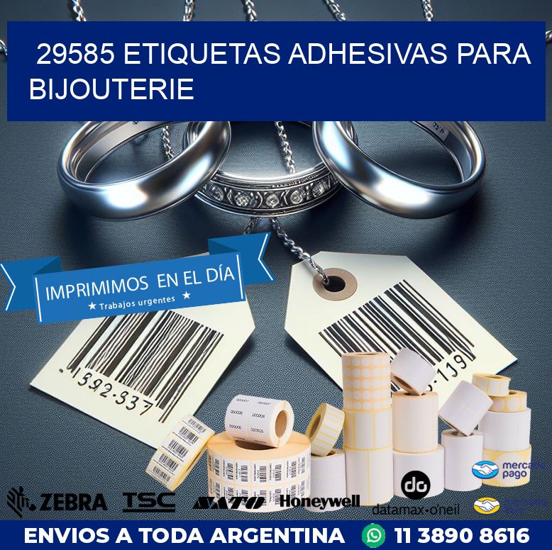29585 ETIQUETAS ADHESIVAS PARA BIJOUTERIE