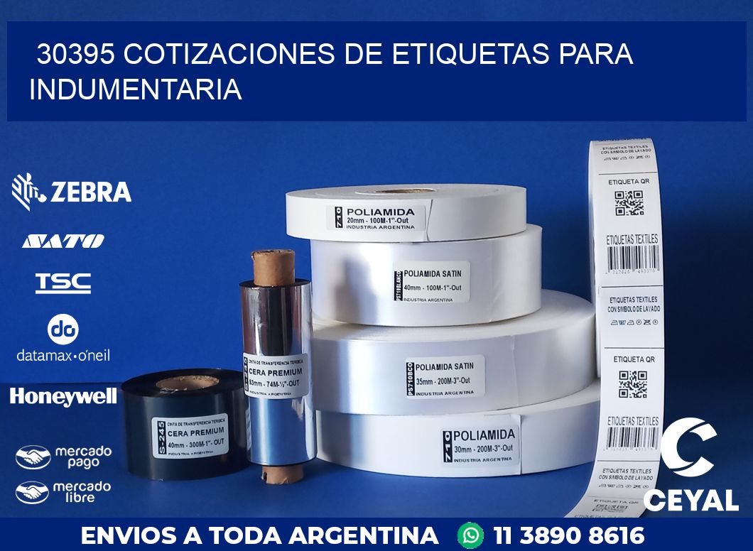 30395 COTIZACIONES DE ETIQUETAS PARA INDUMENTARIA