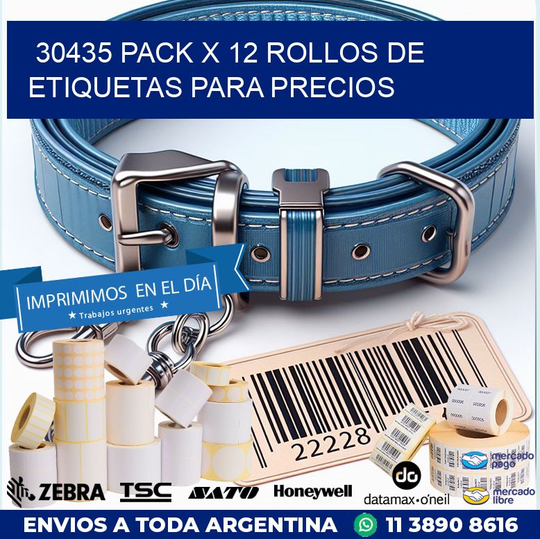 30435 PACK X 12 ROLLOS DE ETIQUETAS PARA PRECIOS