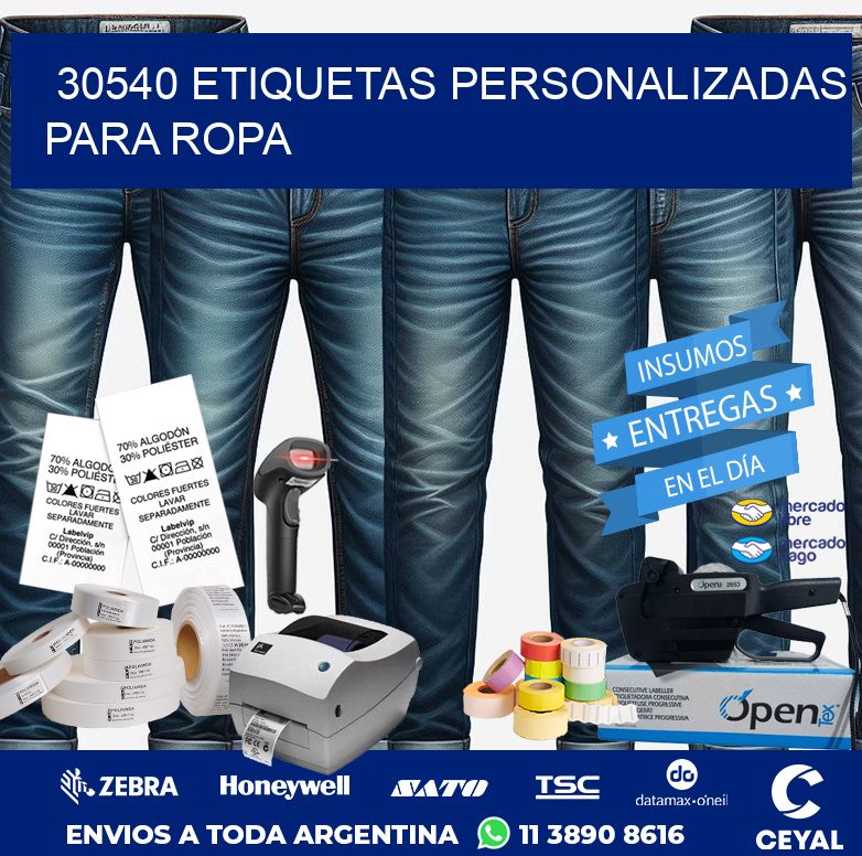 30540 ETIQUETAS PERSONALIZADAS PARA ROPA