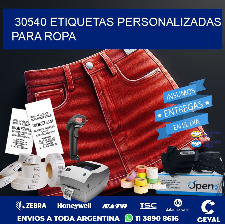 30540 ETIQUETAS PERSONALIZADAS PARA ROPA