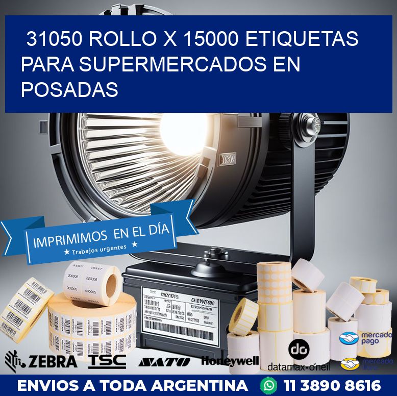 31050 ROLLO X 15000 ETIQUETAS PARA SUPERMERCADOS EN POSADAS