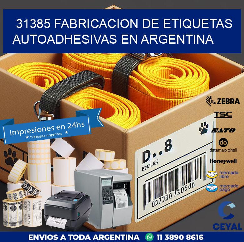 31385 FABRICACION DE ETIQUETAS AUTOADHESIVAS EN ARGENTINA