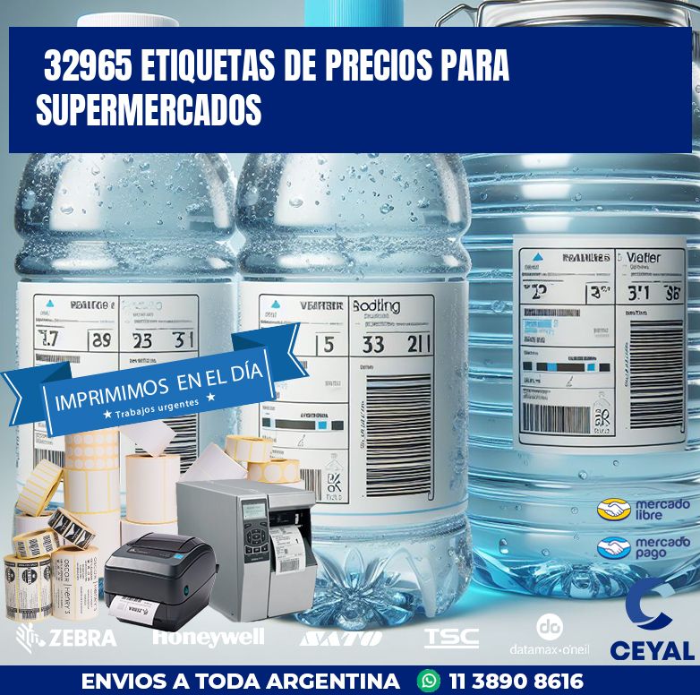 32965 ETIQUETAS DE PRECIOS PARA SUPERMERCADOS