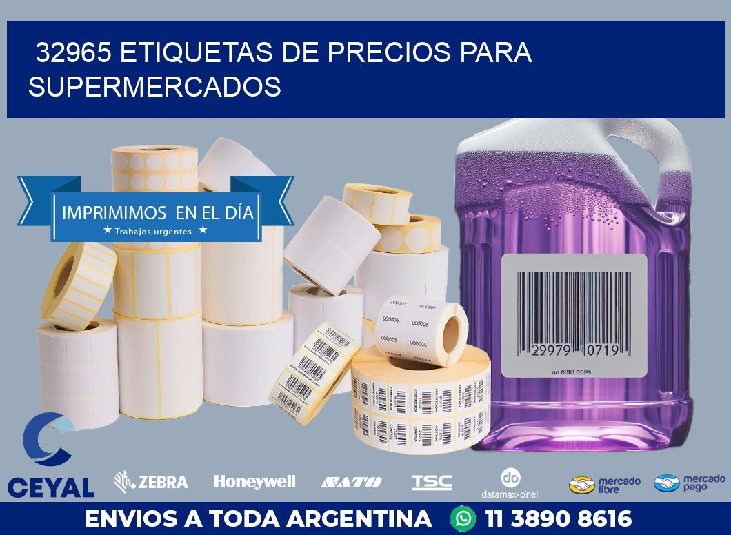 32965 ETIQUETAS DE PRECIOS PARA SUPERMERCADOS