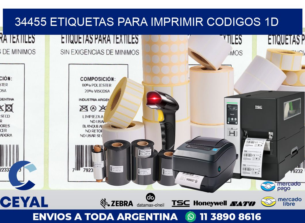 34455 ETIQUETAS PARA IMPRIMIR CODIGOS 1D