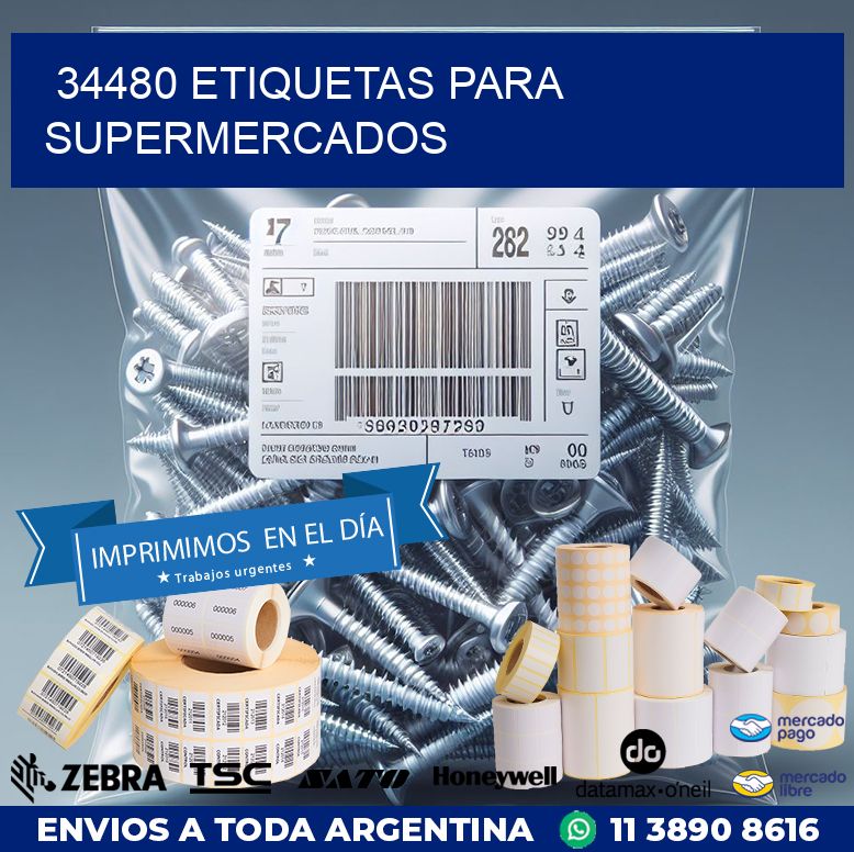 34480 ETIQUETAS PARA SUPERMERCADOS