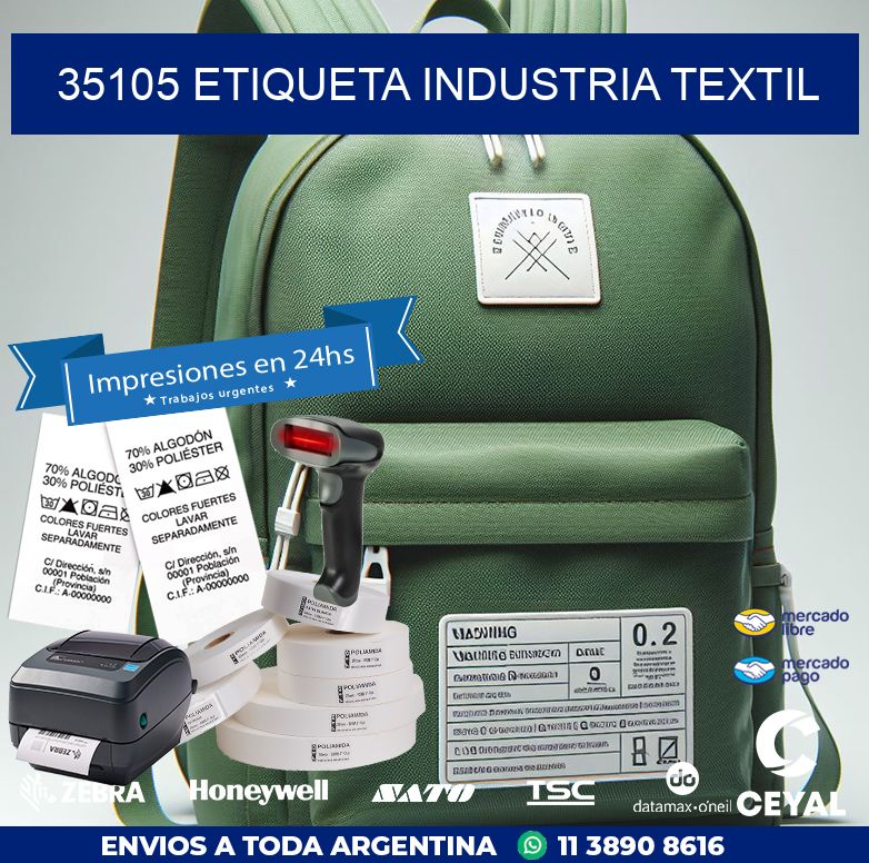 35105 ETIQUETA INDUSTRIA TEXTIL