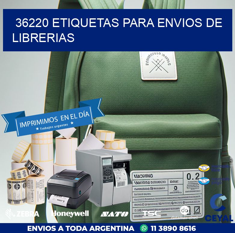 36220 ETIQUETAS PARA ENVIOS DE LIBRERIAS