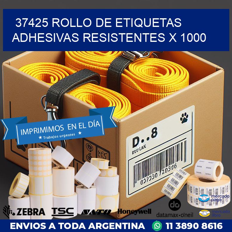 37425 ROLLO DE ETIQUETAS ADHESIVAS RESISTENTES X 1000