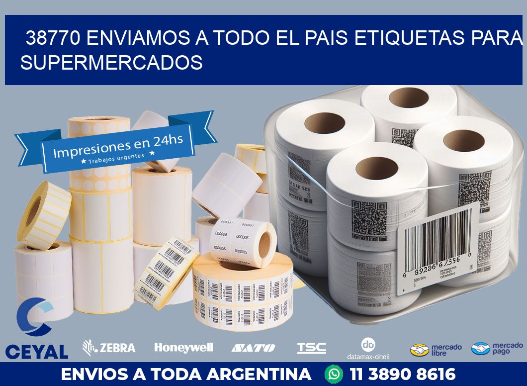 38770 ENVIAMOS A TODO EL PAIS ETIQUETAS PARA SUPERMERCADOS