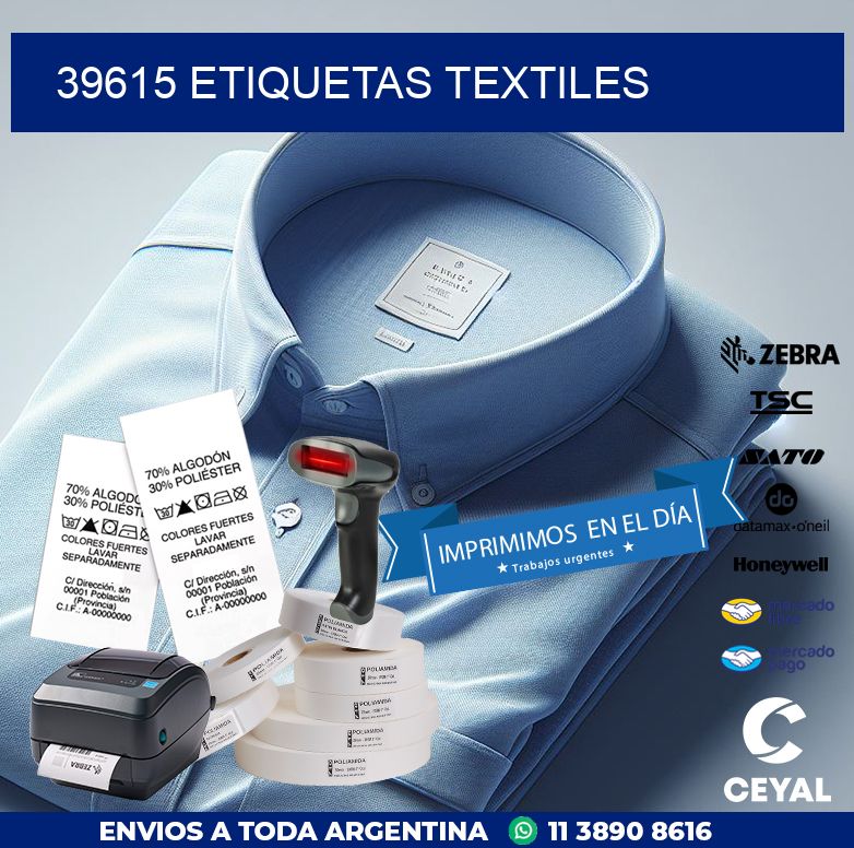 39615 ETIQUETAS TEXTILES