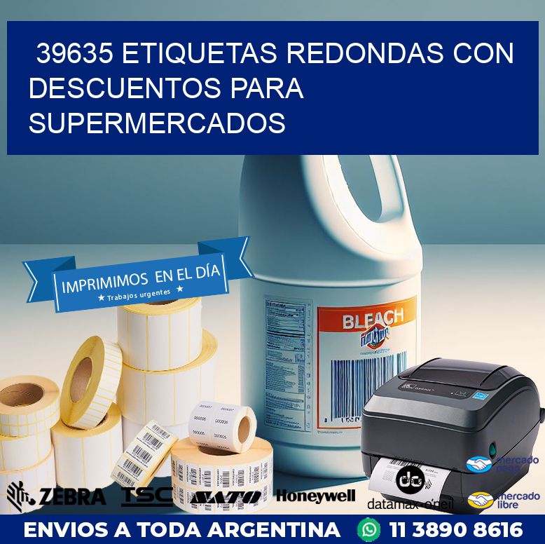 39635 ETIQUETAS REDONDAS CON DESCUENTOS PARA SUPERMERCADOS