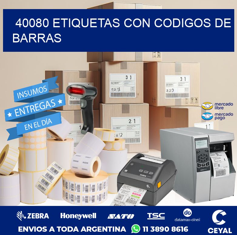 40080 ETIQUETAS CON CODIGOS DE BARRAS