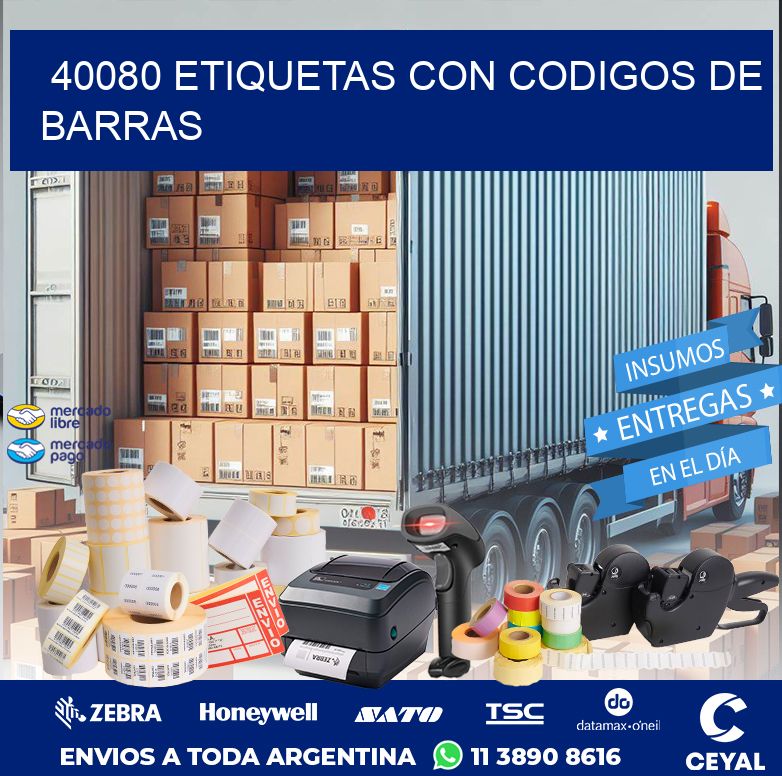 40080 ETIQUETAS CON CODIGOS DE BARRAS