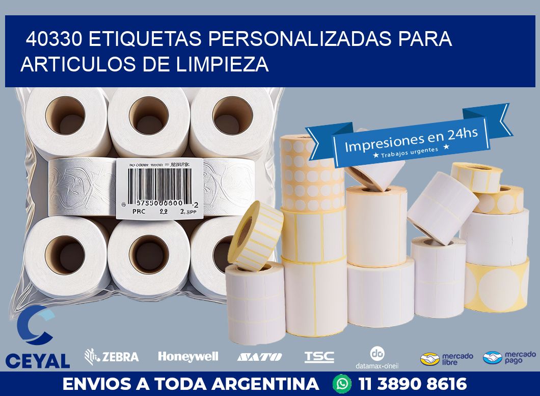 40330 ETIQUETAS PERSONALIZADAS PARA ARTICULOS DE LIMPIEZA