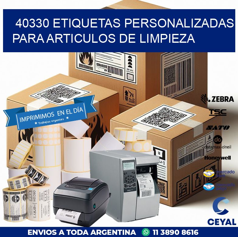 40330 ETIQUETAS PERSONALIZADAS PARA ARTICULOS DE LIMPIEZA