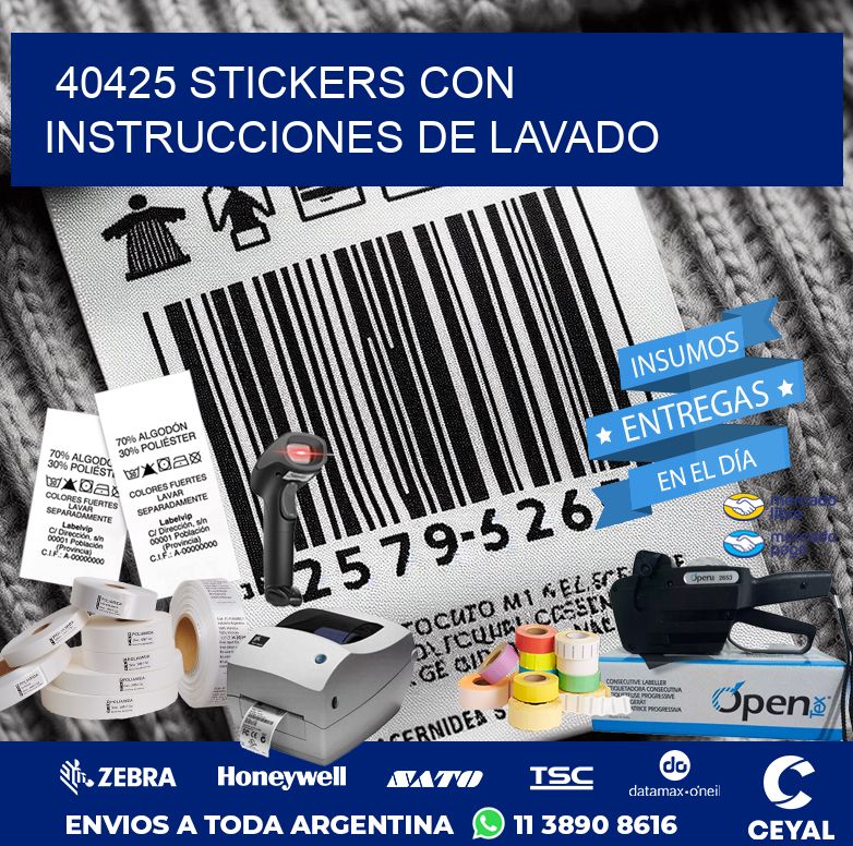 40425 STICKERS CON INSTRUCCIONES DE LAVADO