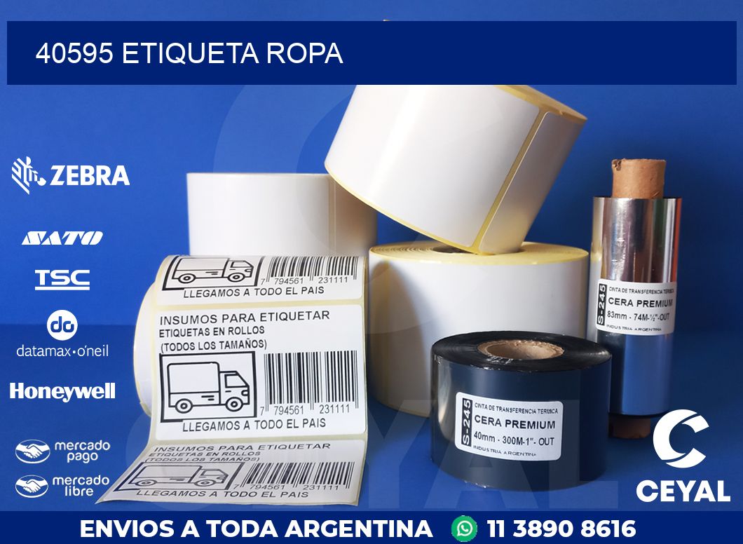 40595 ETIQUETA ROPA